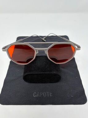 Capote Ibiza Red Lens Titanium Sunglasses